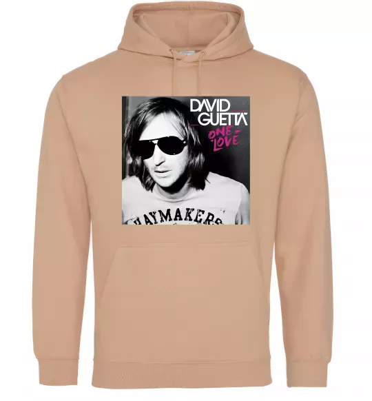 Мужская толстовка (худи) David Guetta One love Песочный фото