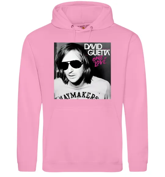 Женская толстовка (худи) David Guetta One love Розовый фото