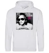 Женская толстовка (худи) David Guetta One love Серый меланж фото