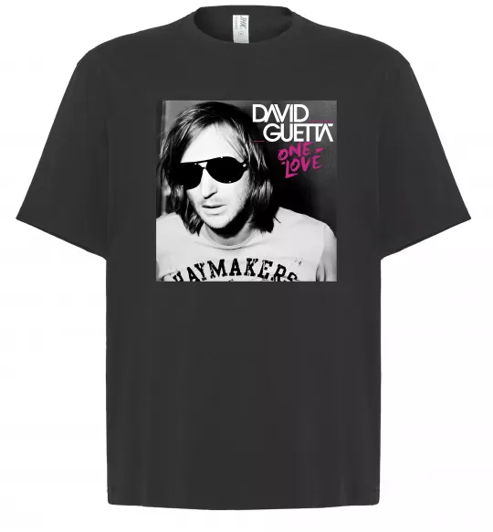Футболка Оверсайз David Guetta One love Черный фото