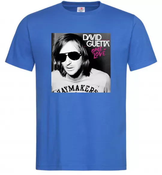Мужская футболка David Guetta One love Ярко-синий фото