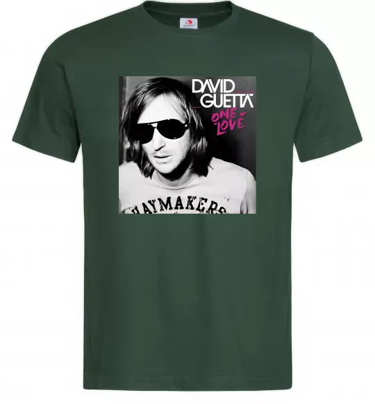 Мужская футболка David Guetta One love Темно-зеленый фото