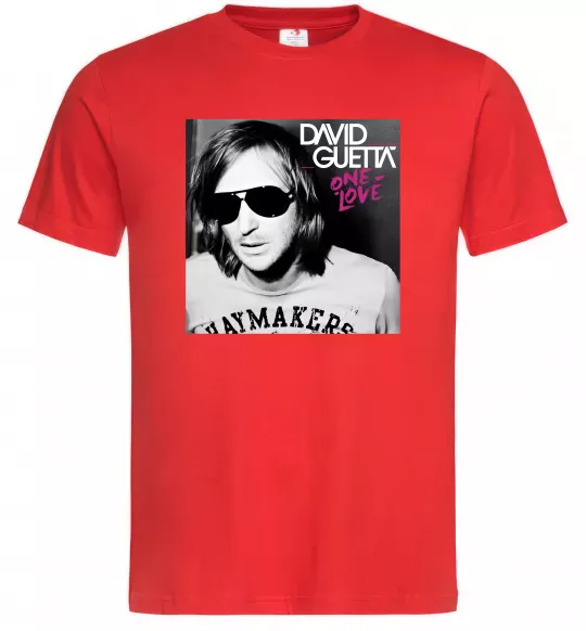 Мужская футболка David Guetta One love Красный фото
