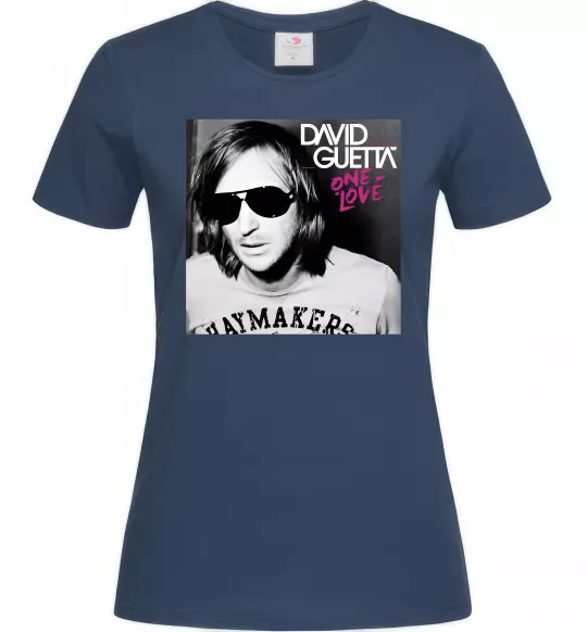 Женская футболка David Guetta One love Темно-синий фото