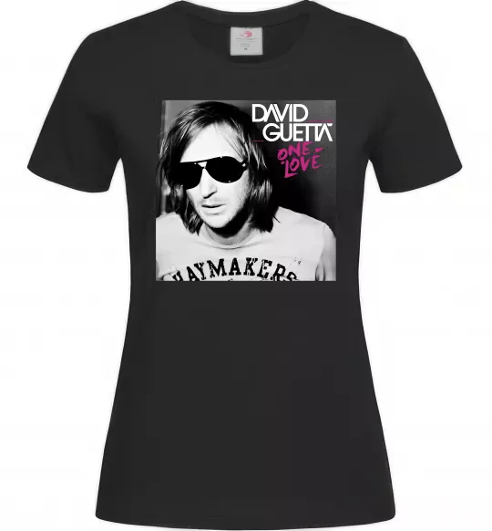 Женская футболка David Guetta One love Черный фото