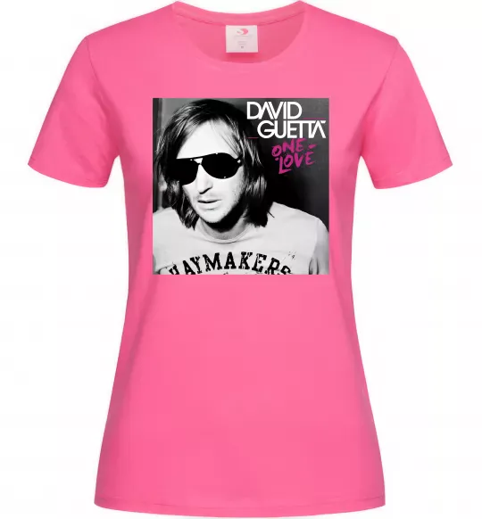 Женская футболка David Guetta One love Ярко-розовый фото