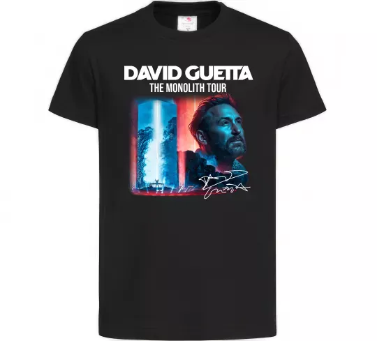 Дитяча футболка David Guetta Чорний фото