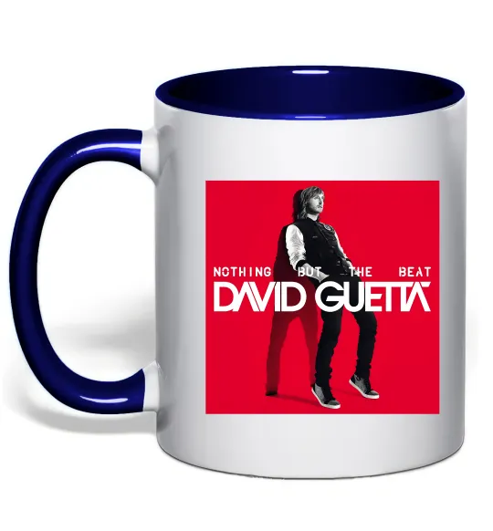 Чашка с цветной ручкой Nothing but the beat Глубокий темно-синий фото