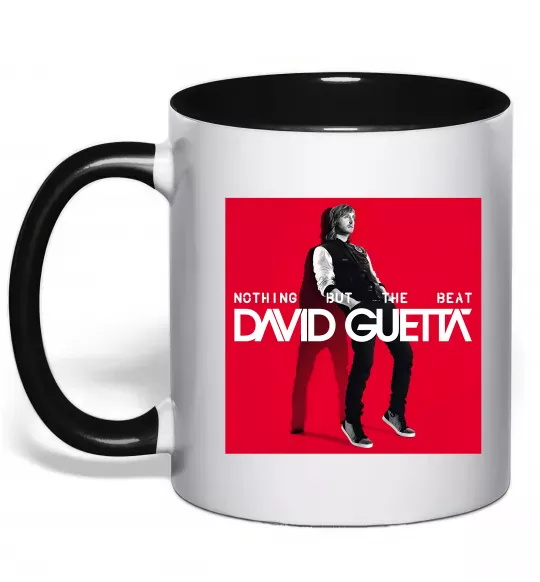 Чашка с цветной ручкой Nothing but the beat Черный фото