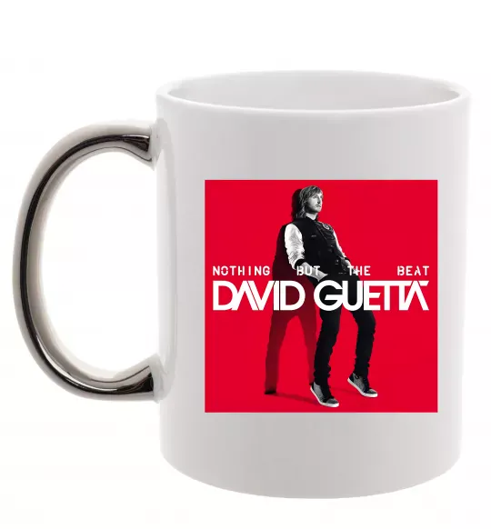 Чашка с цветной ручкой Nothing but the beat Серебро фото