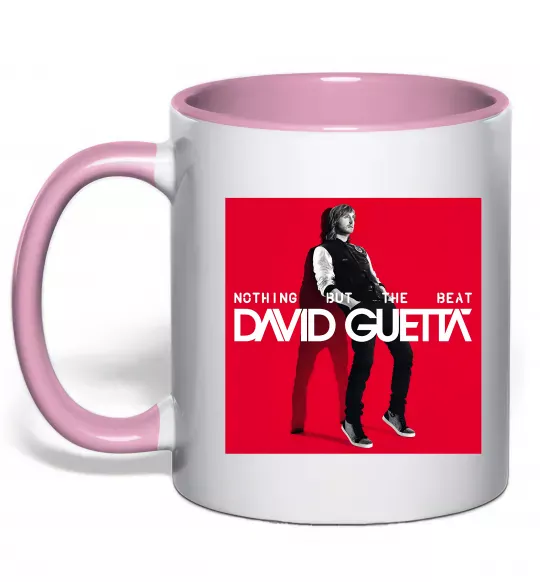 Чашка с цветной ручкой Nothing but the beat Нежно розовый фото