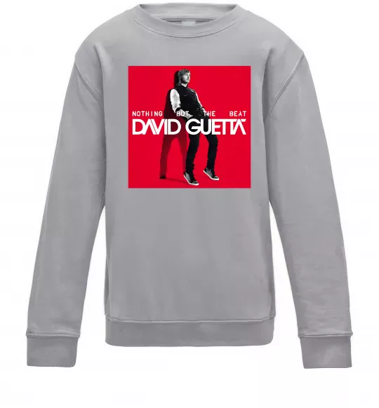 Детский Свитшот Nothing but the beat Серый меланж фото