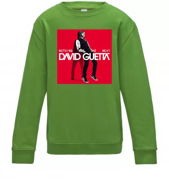 Детский Свитшот Nothing but the beat Лаймовый фото