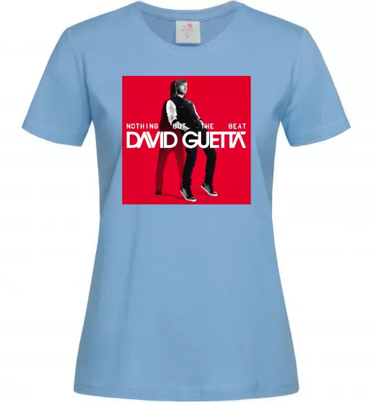 Жіноча футболка Nothing but the beat Блакитний фото