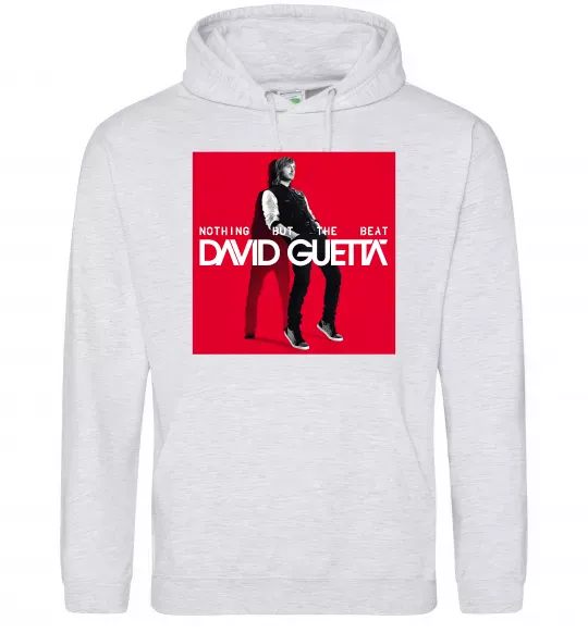 Мужская толстовка (худи) Nothing but the beat Серый меланж фото