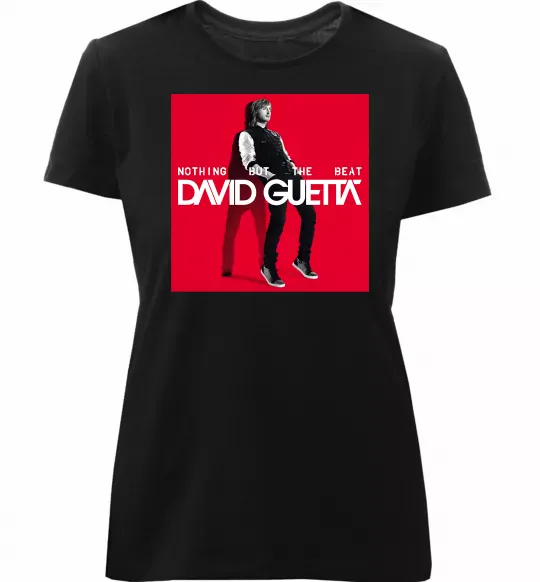 Женская премиум футболка Nothing but the beat Черный фото