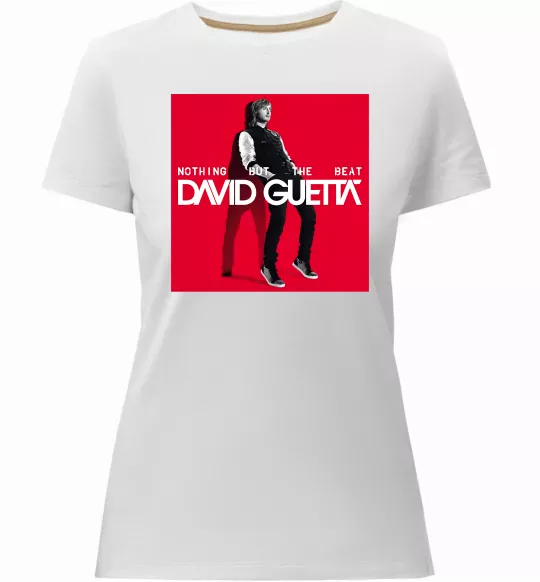 Женская премиум футболка Nothing but the beat Белый фото