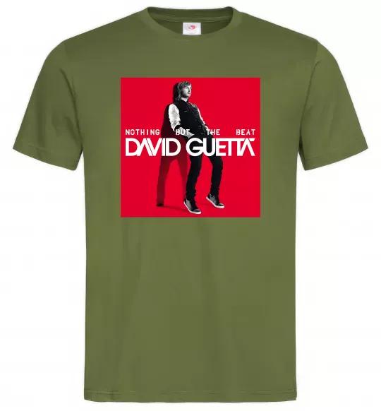 Мужская футболка Nothing but the beat Оливковый фото