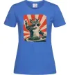Женская футболка Cat DJ Ярко-синий фото