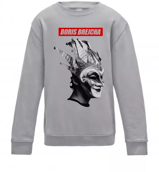 Детский Свитшот Boris Brejcha Серый меланж фото
