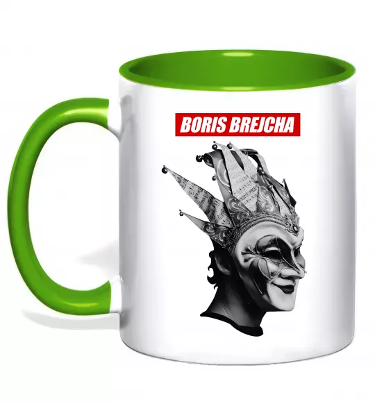 Чашка з кольоровою ручкою Boris Brejcha Зелений фото