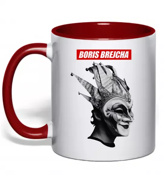 Чашка з кольоровою ручкою Boris Brejcha Червоний фото