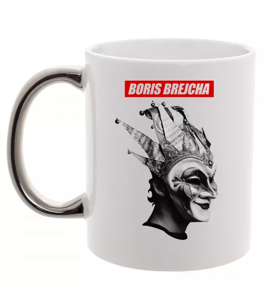 Чашка з кольоровою ручкою Boris Brejcha Срібло фото