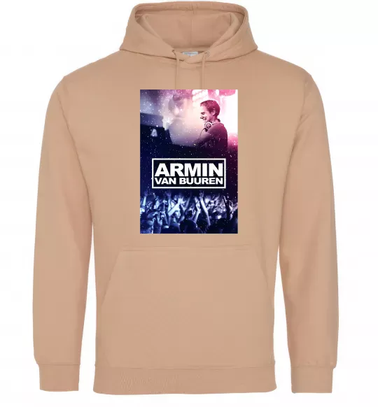 Чоловіча толстовка (худі) DJ Armin van Buuren Пісочний фото