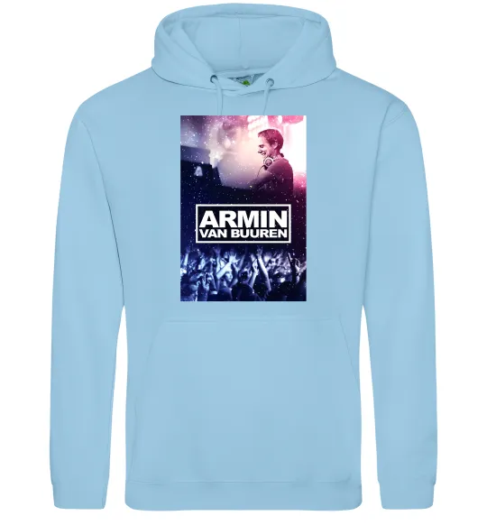 Чоловіча толстовка (худі) DJ Armin van Buuren Блакитний фото