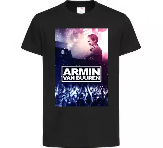 Дитяча футболка DJ Armin van Buuren Чорний фото