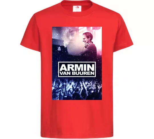 Дитяча футболка DJ Armin van Buuren Червоний фото