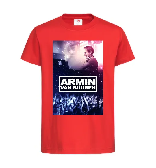 Дитяча футболка DJ Armin van Buuren Червоний фото
