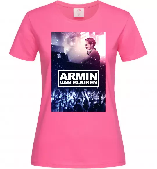Жіноча футболка DJ Armin van Buuren Яскраво-рожевий фото