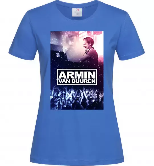 Жіноча футболка DJ Armin van Buuren Яскраво-синій фото