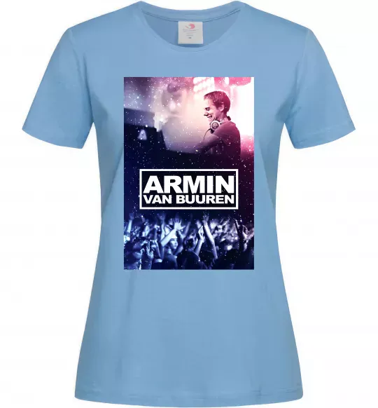 Жіноча футболка DJ Armin van Buuren Блакитний фото