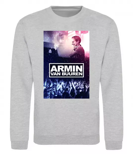 Свитшот DJ Armin van Buuren Серый меланж фото