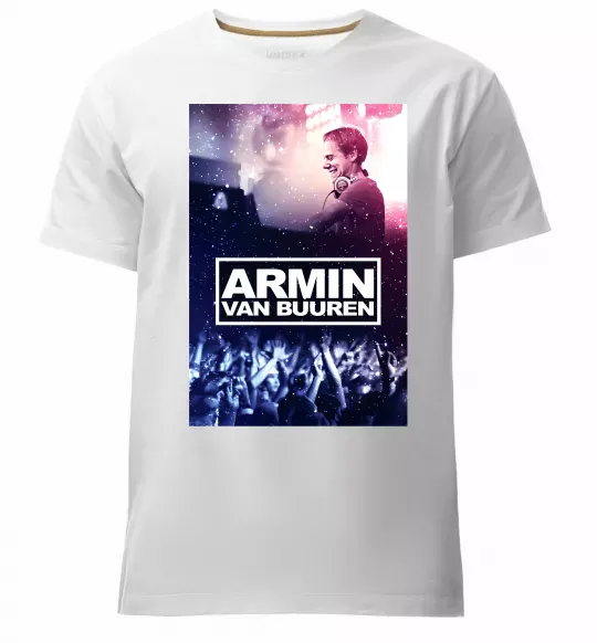 Мужская премиум футболка DJ Armin van Buuren Белый фото
