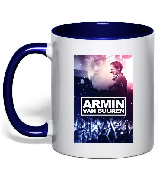 Чашка с цветной ручкой DJ Armin van Buuren Глубокий темно-синий фото
