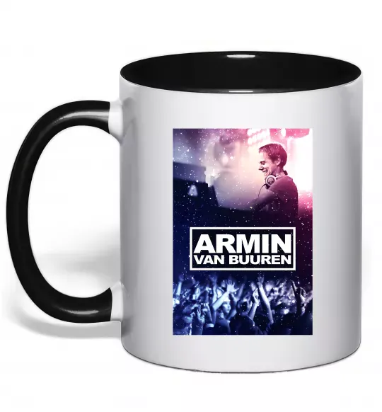 Чашка с цветной ручкой DJ Armin van Buuren Черный фото