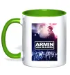 Чашка с цветной ручкой DJ Armin van Buuren Зеленый Чашка с цветной ручкой DJ Armin van Buuren Зеленый фото