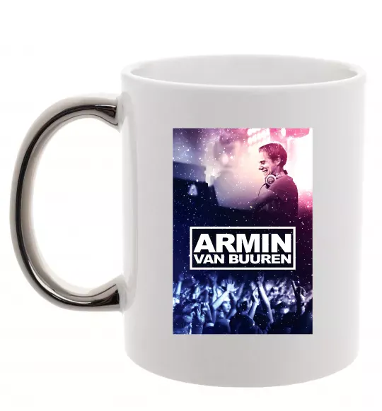 Чашка с цветной ручкой DJ Armin van Buuren Серебро фото
