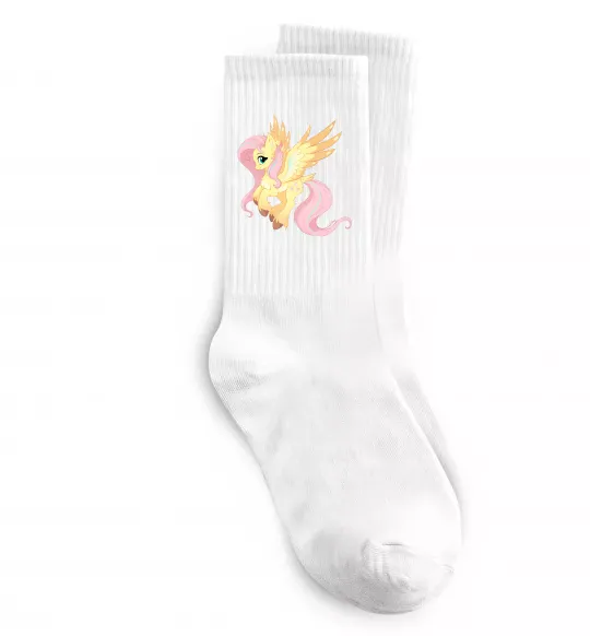 Шкарпетки Флаттершай Білий фото