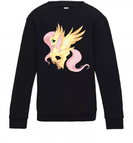 Детский Свитшот Флаттершай Черный фото