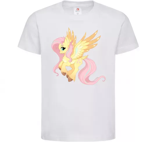 Детская футболка Флаттершай Белый фото