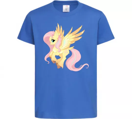 Детская футболка Флаттершай Ярко-синий фото