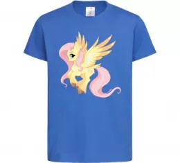 Детская футболка Флаттершай Ярко-синий фото