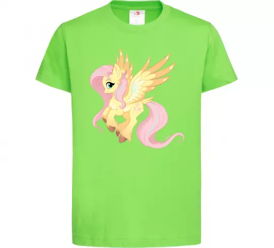 Детская футболка Флаттершай Лаймовый фото