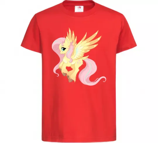 Детская футболка Флаттершай Красный фото