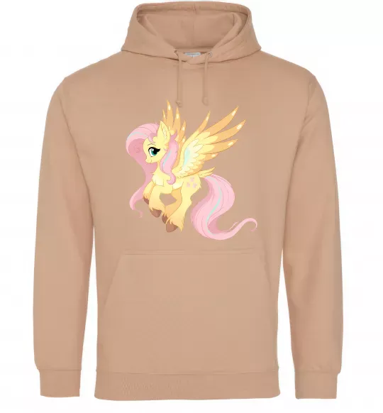 Женская толстовка (худи) Флаттершай Песочный фото