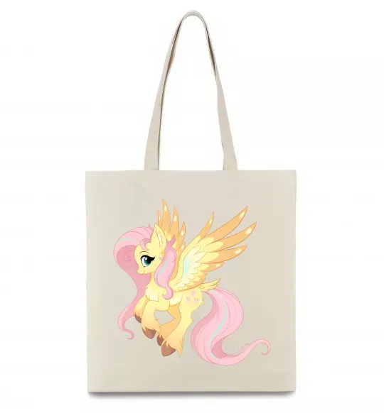 Еко-сумка Флаттершай Бежевий фото